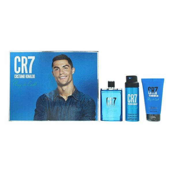 Cristiano Ronaldo Play It Cool 3 Piece Gift Set: Eau de Toilette 100ml - Shower Gel 150ml - Body Spray 150ml
