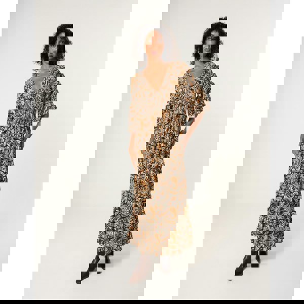 Blue Vanilla V Neck Midi Dress