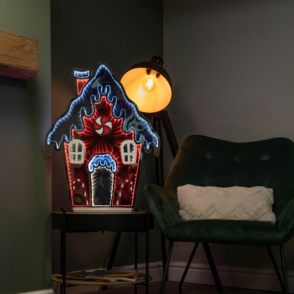 Samuel Alexander 66cm Light up Gingerbread House Christmas Decoration with Red and White LEDs