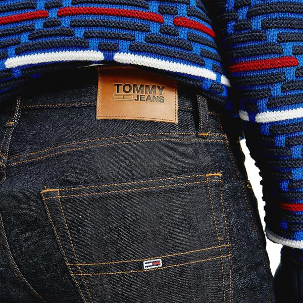 Tommy Hilfiger Tommy Jeans Ryan Regular Straight Jeans - Rico Dark Rinse Stretch
