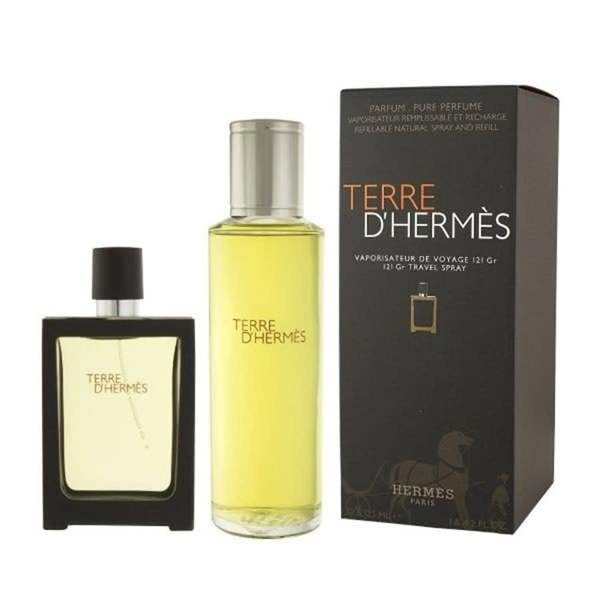 Hermes Terre D'Hermes Refillable Pure Perfume Spray + Refill
