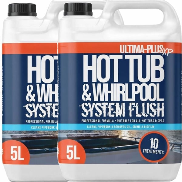 Ultima Plus XP ULTIMA-PLUS XP Hot Tub and Whirlpool System Flush - Deeply Cleans to Remove Dirt, Bacteria & Grime From Pipework 10L