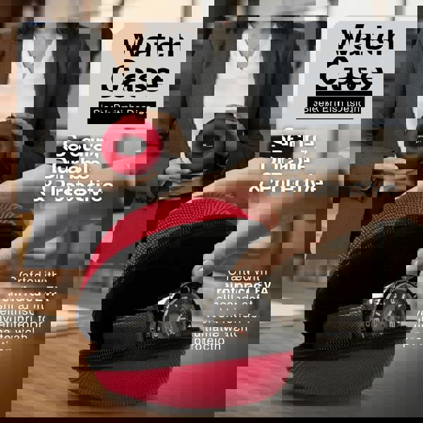 Red Single Watch Travel Case – Bold, Secure & Stylish watchcaseKennett Great Britain