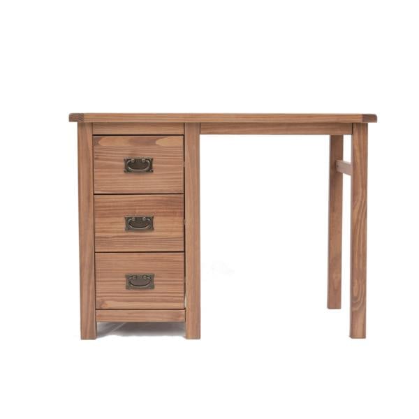 Padua 3 Drawer Desk - Dressing Table Brass Drop Handle