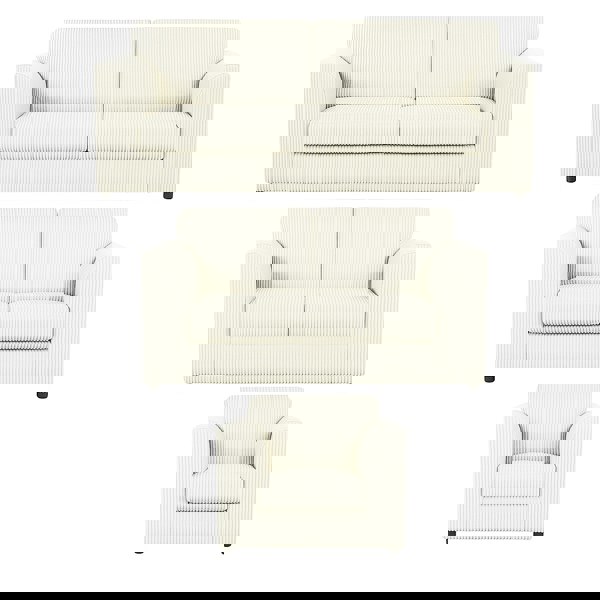 Furnishings For Less Luxor Full Jumbo Cord 3 Piece Suite - Full Back