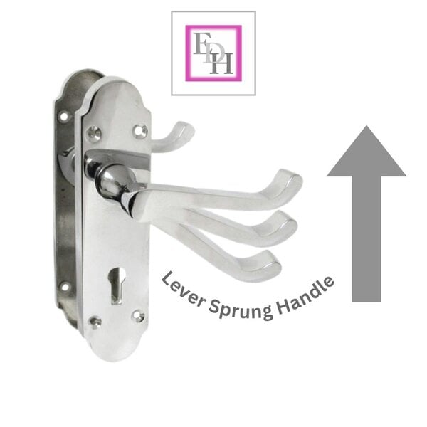 EDH Door Hardware Epsom Door Handles x1 – Chrome Internal Lever Handles for Interior Doors