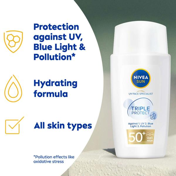 Nivea Sun Care UV Face Specialist Triple Protect SPF50+ Fluid 40ml - Additional 3