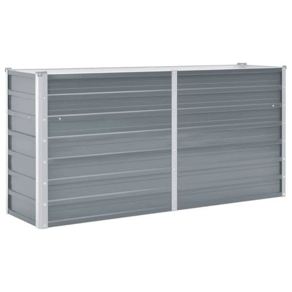 Berkfield Garden Raised Bed Galvanised Steel 160x40x77 cm Grey