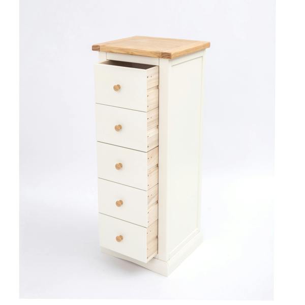 Cabinet Bits Castelli 5 Drawer Narrow Chest of Drawers Wood Knob
