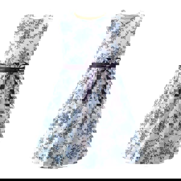 Rachel Riley Navy Floral Toile Dress