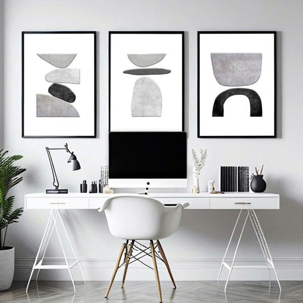 Artwork For Home Office | Set of 3 wall art prints