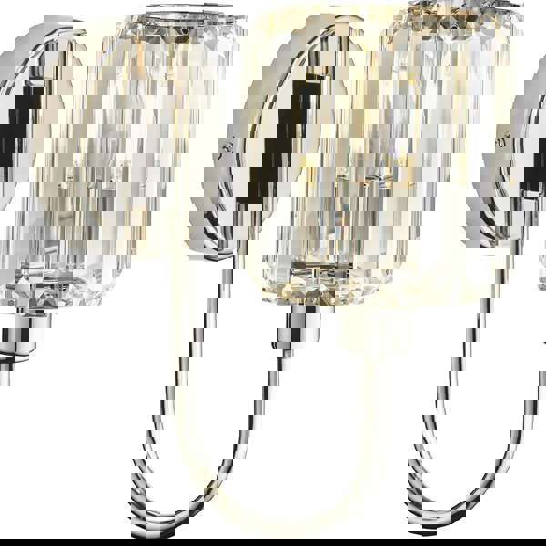 5 Light Ceiling Pendant & 2x Matching Wall Lights - Bright Nickel Frosted Glass Chandelier 