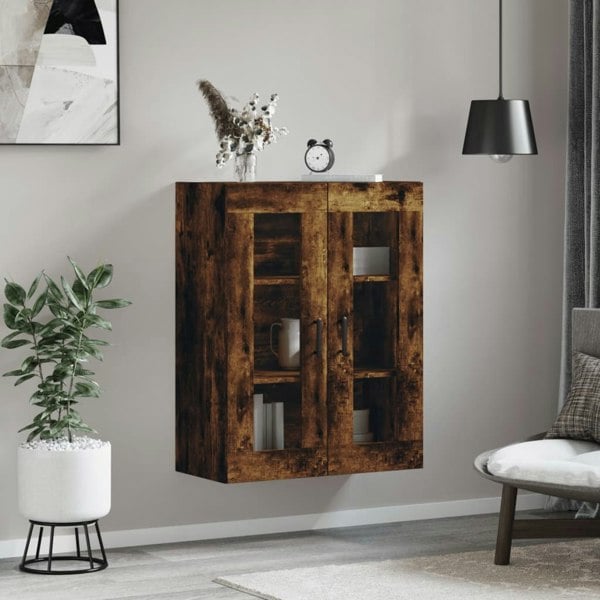 Berkfield Wall Mounted Cabinet Smoked Oak 69.5x34x90 cm