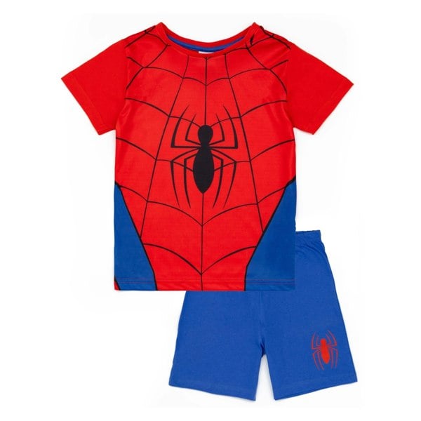 Spider-Man Boys Logo Short Pyjama Set - Blue/Red