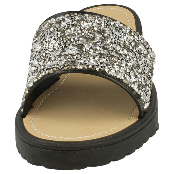 Savannah Ladies Savannah Open Toe Glitter Front Sandals