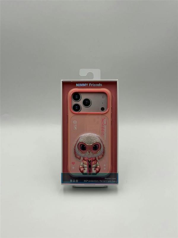 Nimmy Friends Nimmy Cool & Cute 2.0 Rabbit Case with MagSafe for iPhone 17 Pro Max 6.9" Pink - N-KMLL-IP17-PRO-MAX-08-A