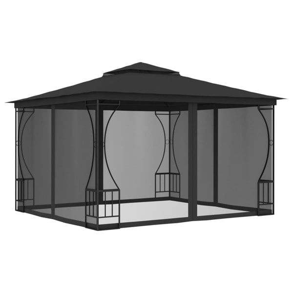 Berkfield Gazebo with Nets 300x300x265 cm Anthracite