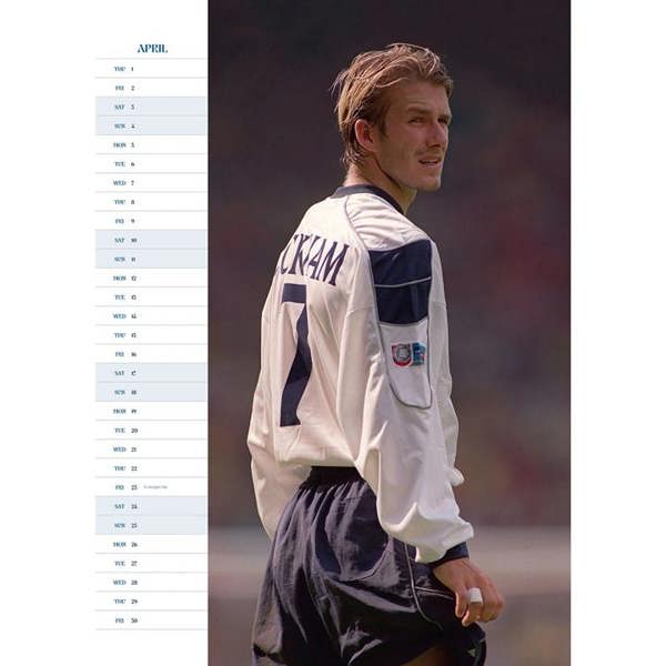 David Beckham A3 Calendar 2027, Wall Calendars, Month To View, Sports, Gift
