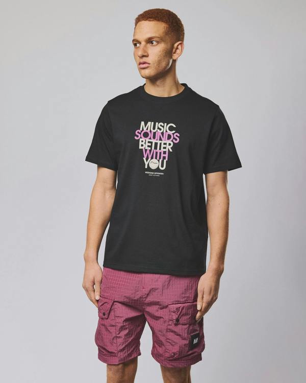 WEEKEND OFFENDER Bangalter Graphic T-Shirt - Black