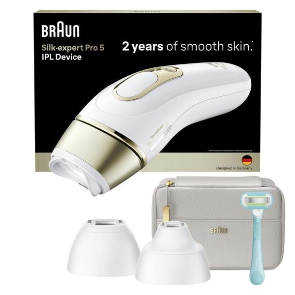 Braun IPL Silk·expert Pro 5, At Home Hair Removal, 3 Attachment Heads, PL5351