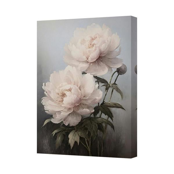 Benjamin Tate Design Peony Canvas Wall Art Print White Pink Flowers 9909