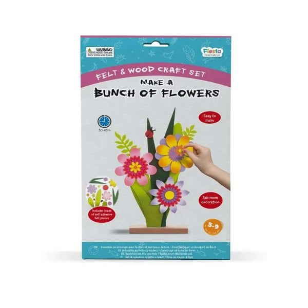 Fiesta Crafts Felt & Wood Craft - Make A Bunch of flowers