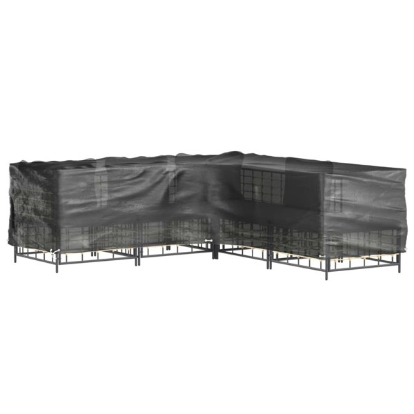 Berkfield L-Shaped Garden Furniture Covers 2 pcs 12 Eyelets 185x185x90 cm