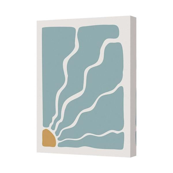 Benjamin Tate Design Canvas 8460 Abstract Blue Wave Landscape Art Print