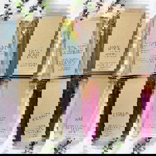 set of 4 handmade soaps