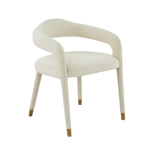 Furniture Edit Lucia Cream Velvet Dining Chair