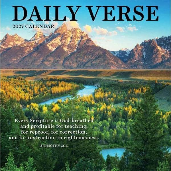 Religion Daily Verse Calendar 2027, Wall Calendars, Month To View, Lifestyle, Gift