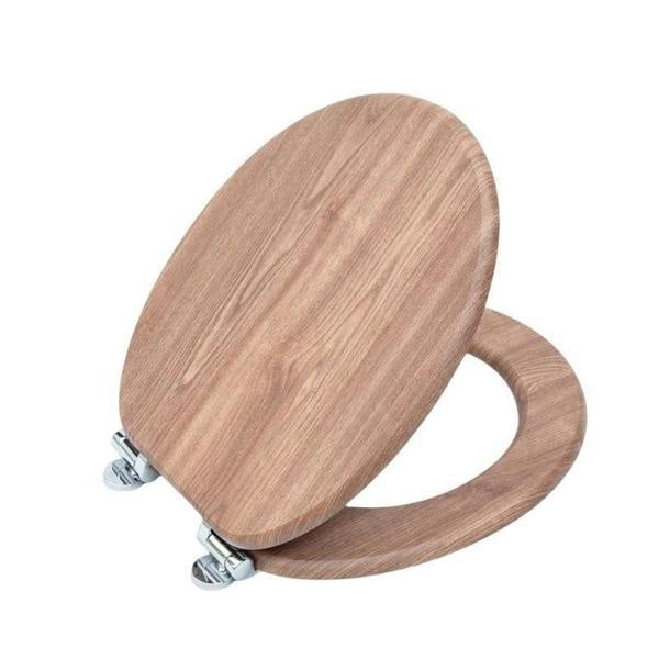 RTS Natural Oak MDF Soft Close Toilet Seat