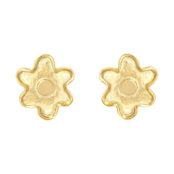 Gold Trip Vintage Flower Clip-On Earrings