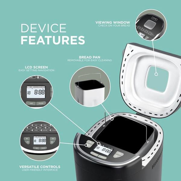 DMD Collective Electric Bread Maker Machine with 13 Programs & Delay Timer