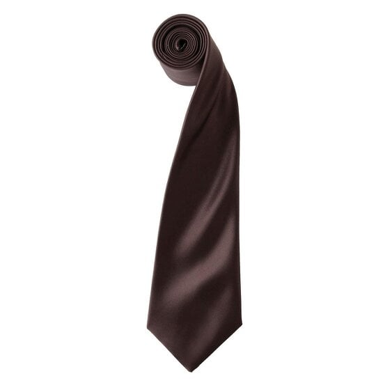 Premier Unisex Adult Colours Satin Tie - Brown