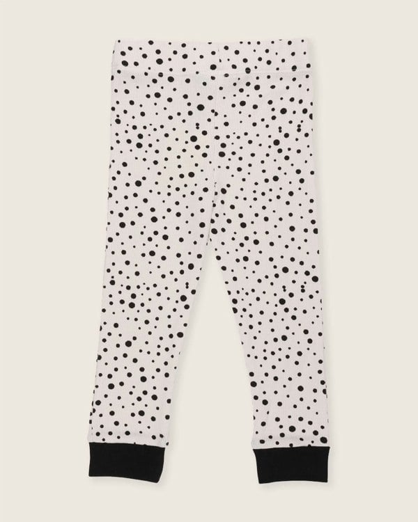 organic cotton Cream Abstract Spot Print Leggings - image 5