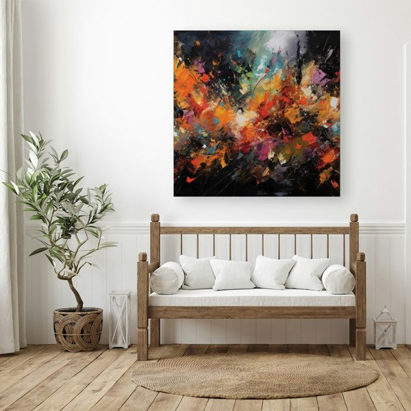 Warren Reed A Vibrant Abstract Painting Canvas