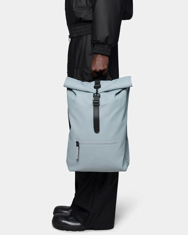 Rains Unisex Rolltop Rucksack - Pool 147 - CHO - Designer Unisex Bags