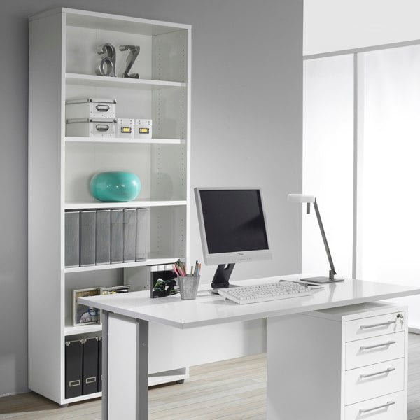 Furniture To Go Prima Bookcase 5 Shelves in White