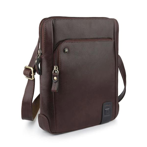 PRIMEHIDE Medium Leather Messenger Bag - Matteo Tuscan