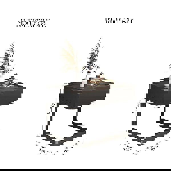 Romina Dark Bedside Table-Weilai Concept-Weilai Concept