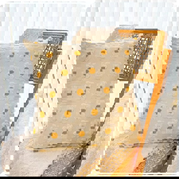 Anyhouz Anypillow Pillowcase Daisy Floral Embroidered Decorative Cushion Cover