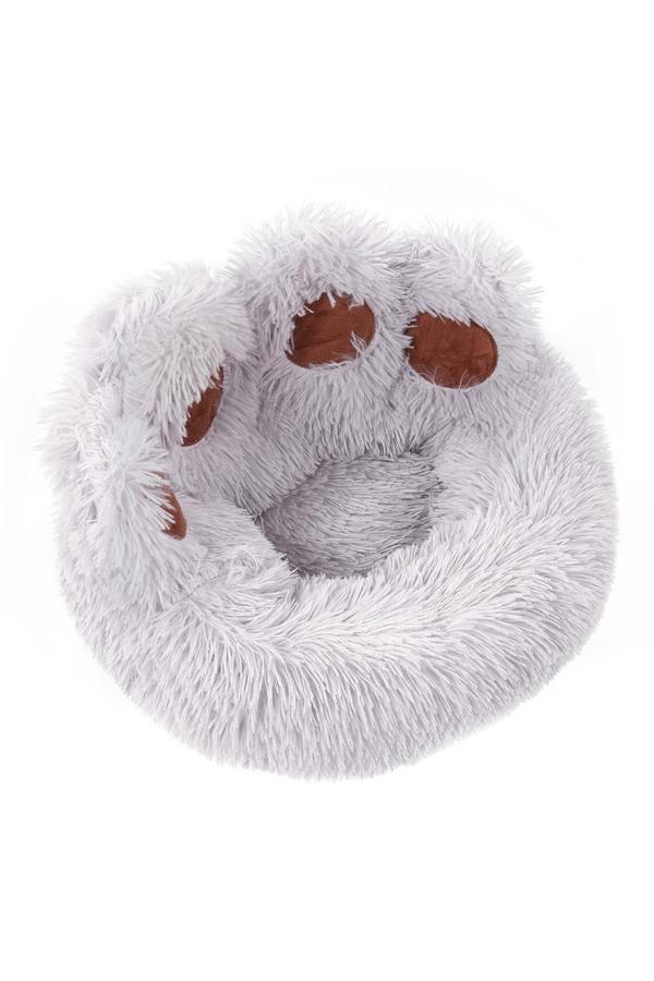 Living and Home 50cm Dia Soft Plush Pet Bed, Circular Design for Warmth and Comfort, Non Slip Bottom