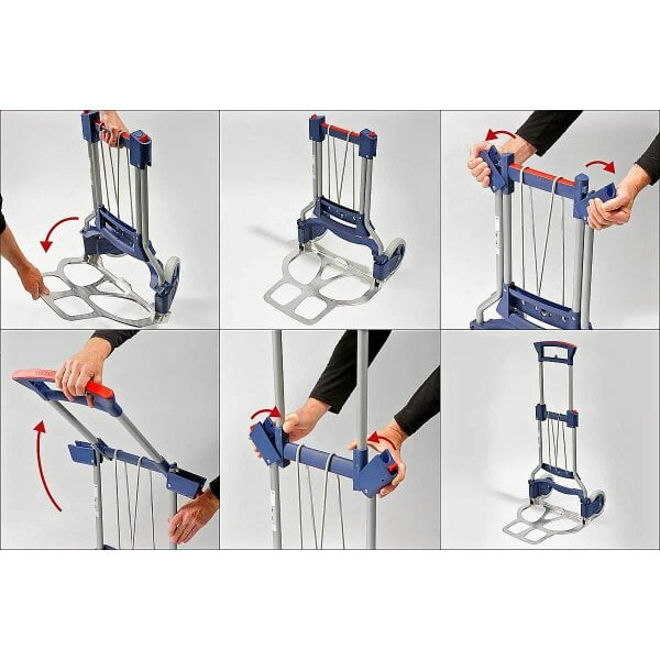 RuXXac Business XL 2234-71 Folding Sack Truck Barrow, Hand Trolley Cart, 125kg Capacity