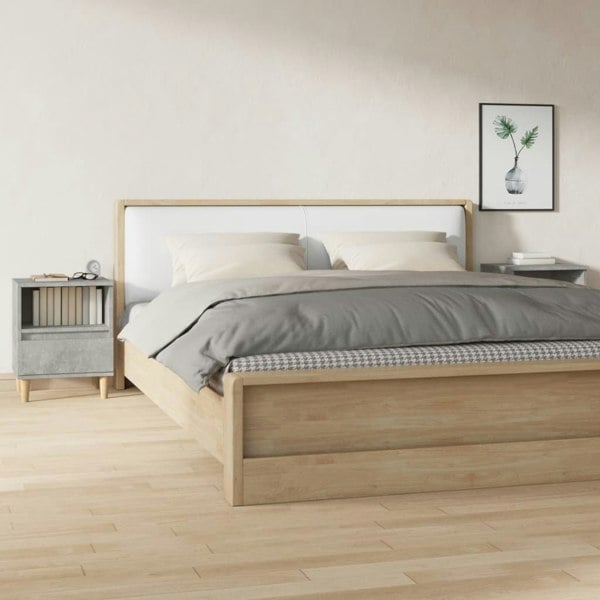 Berkfield Bedside Cabinets 2 pcs Concrete Grey 40x35x50 cm