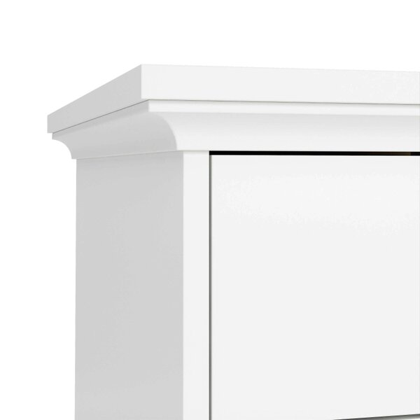 Wyld Haus Osaka Farmhouse White Wooden Desk 3 Drawers