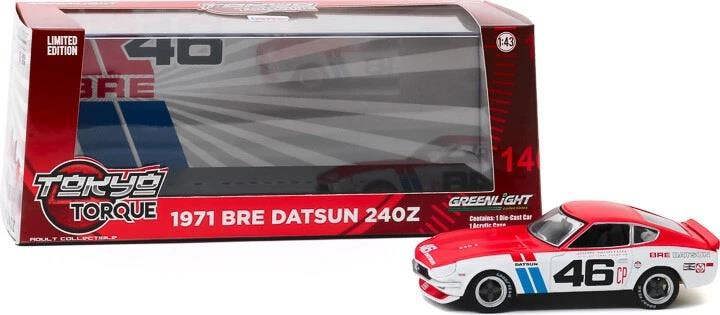 MCSlots 1971 Datsun 240Z #46 Brock BRE John Morton 1:43 Greenlight 86334