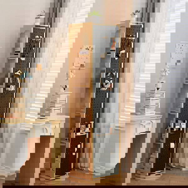 Rit Concept Correa Rotating Bookshelf, Freestanding Shelving Unit With Full Length Mirror