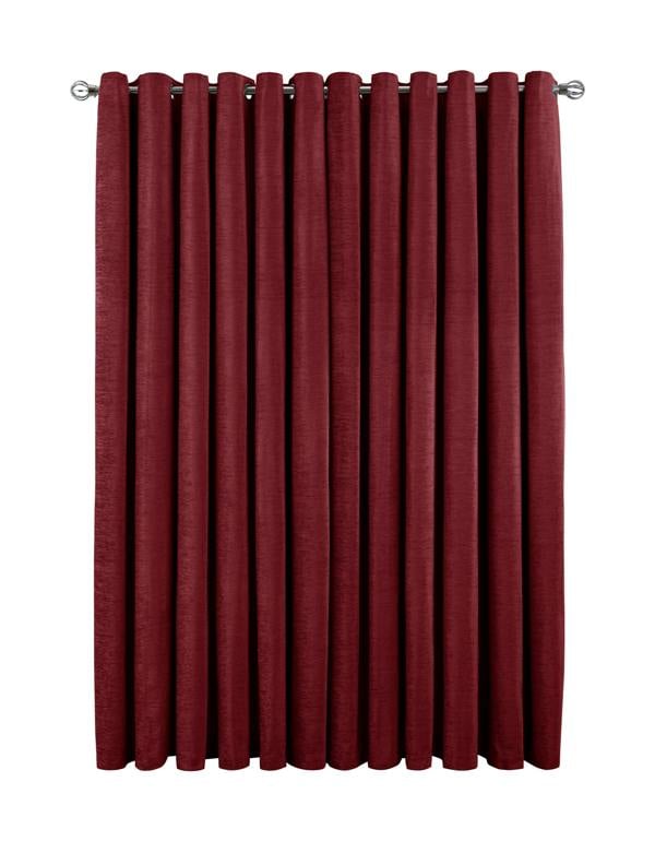 Smart Living Chenille Eyelet Curtain - Red
