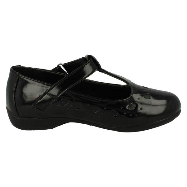 Spot On Girls Spot On Heart Detail T-Bar School Shoes